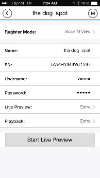 dog spot webcams password